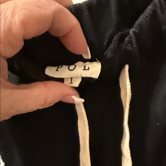 Black Wide-Leg Pants with Star Patch Accents - Picture 4 of 9